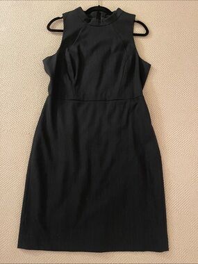 J. Crew Black Sleeveless Midi Sheath Dress